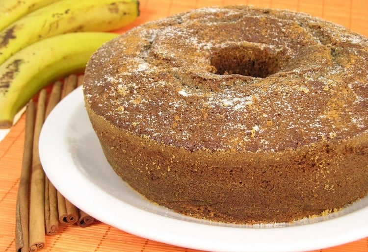 bolo de casca de banana