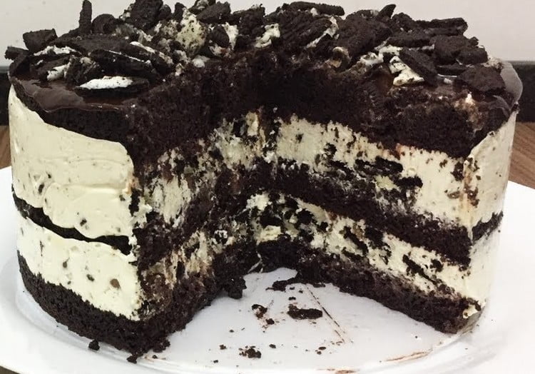 receita de bolo de Oreo