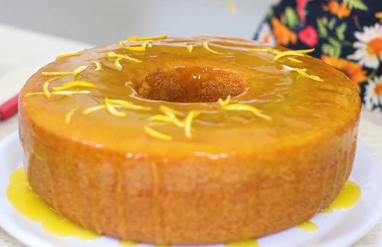 cobertura para bolo de milho de laranja