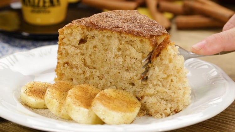 bolo de banana de micro-ondas