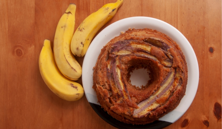 Pode fazer bolo de banana com banana prata