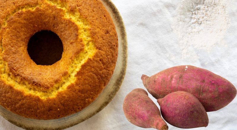 bolo de batata doce sem ovo