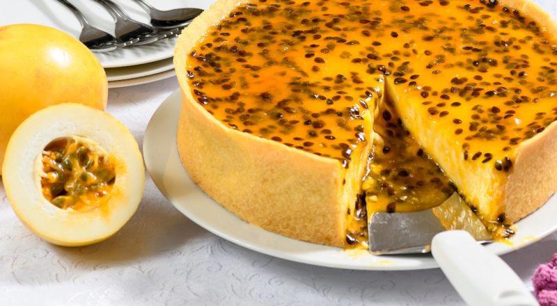 bolo de maracujá com gelatina