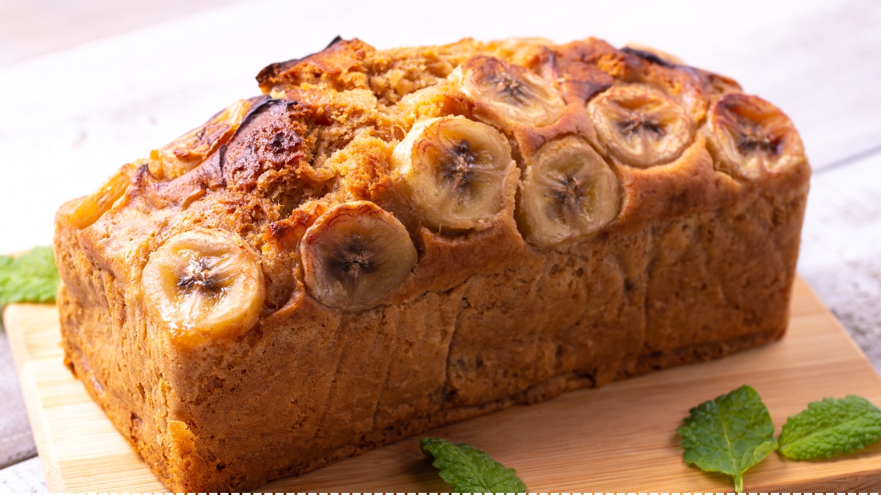 Receita de bolo de banana com canela