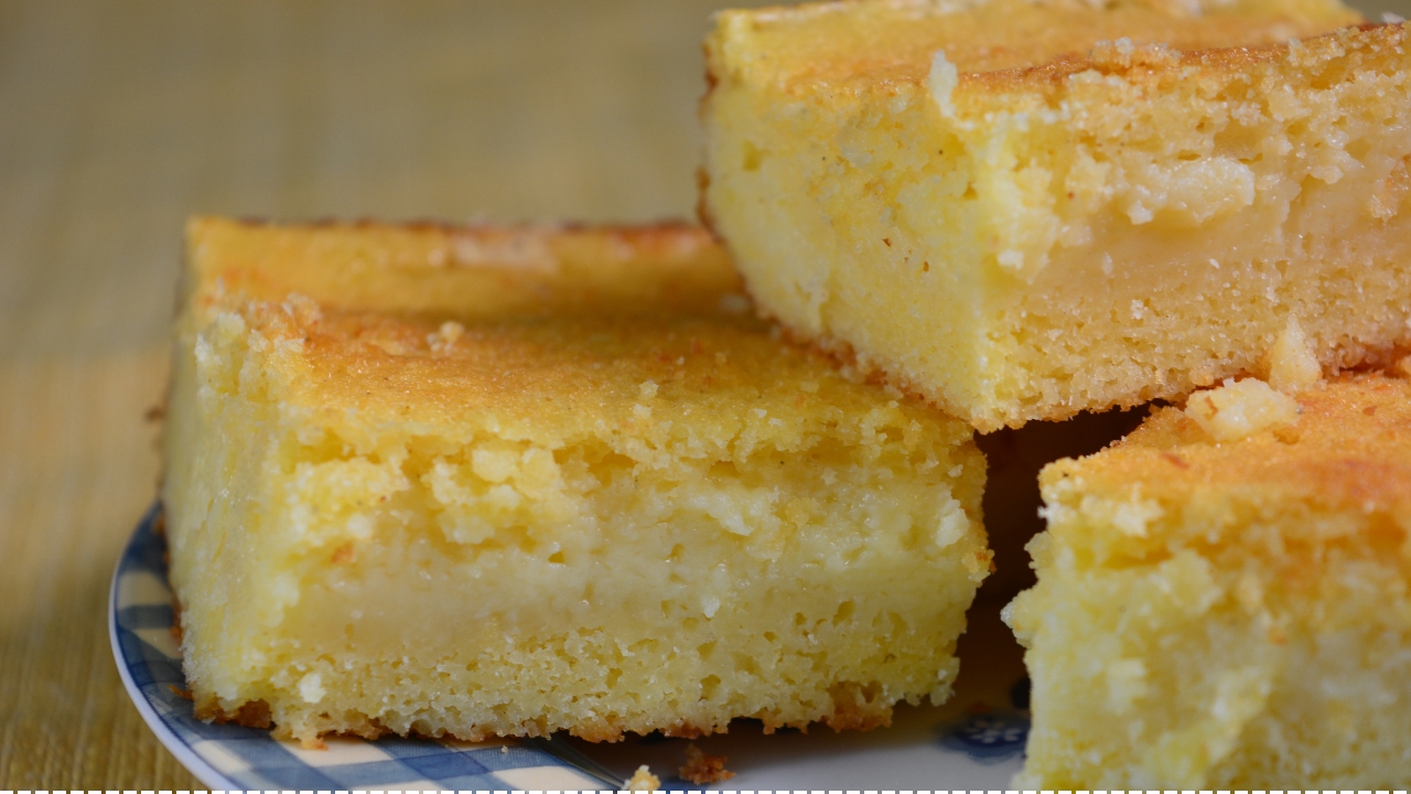 Receita de bolo de fubá com coco