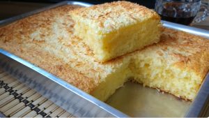 Receita de bolo de mandioca com coco