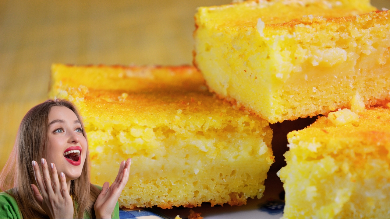 Bolo de milho sem fermento que fica fofinho
