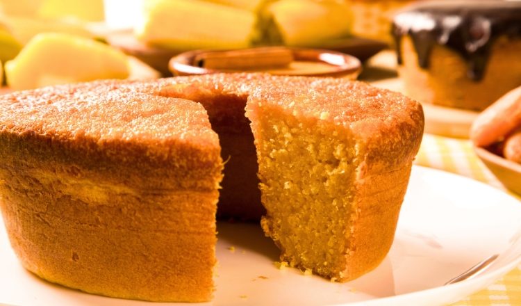 Bolo de flocão de milho sem fermento