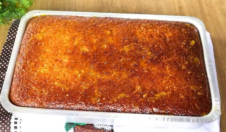 Bolo de laranja molhadinho
