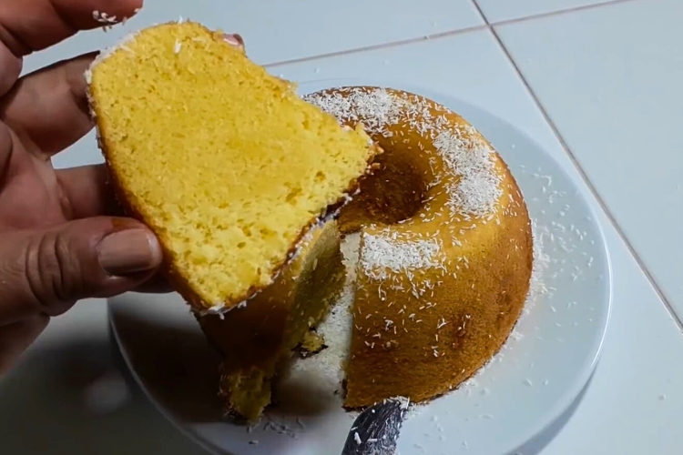 Bolo de fubá sem óleo
