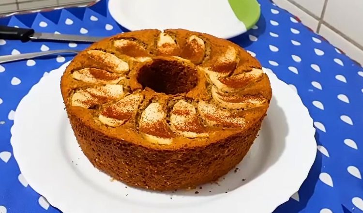 Bolo de maçã sem óleo