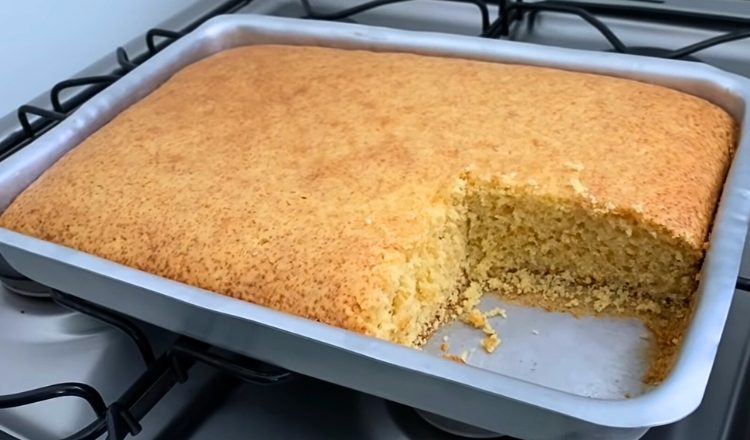 Bolo de laranja sem liquidificador