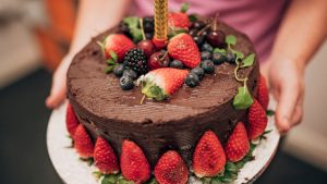 Bolo de aniversário sem chantilly