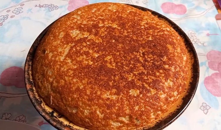 Bolo de batata-doce na frigideira