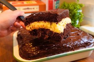 Bolo de prestígio molhadinho