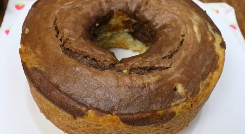 Bolo mesclado sem ovo