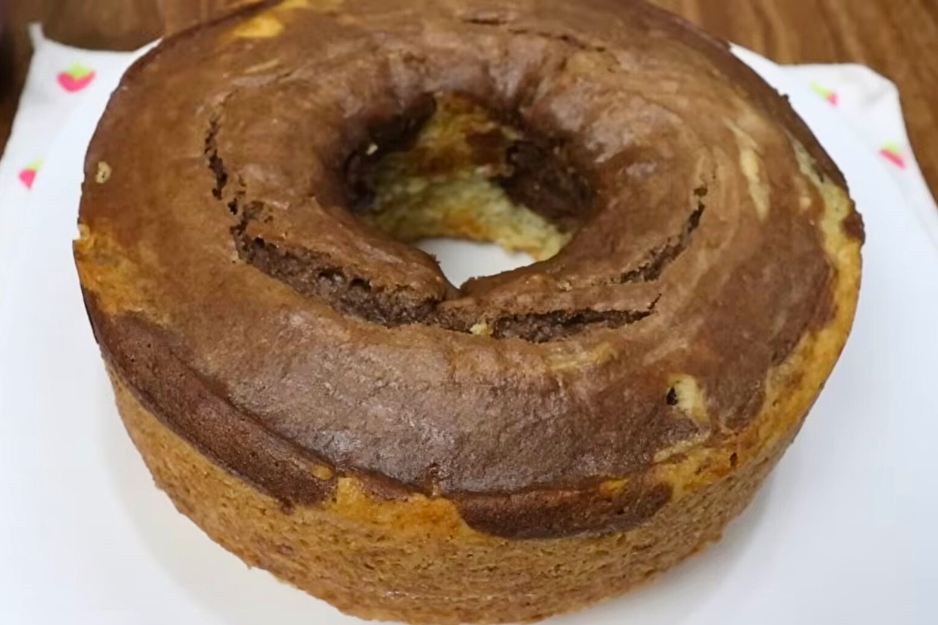Bolo mesclado sem ovo