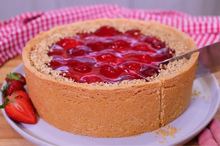 Geleia de brilho para torta de morango